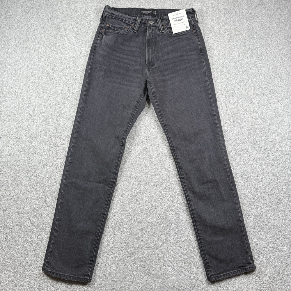 Abercrombie & Fitch Dark Gray Slim Straight Jeans - Picture 2 of 5